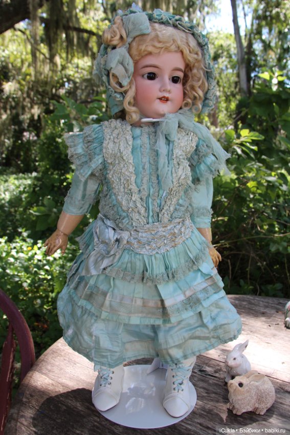 26" ARMAND MARSEILLE 390 A 11 M в антикварном наряде~детали (фото 3)