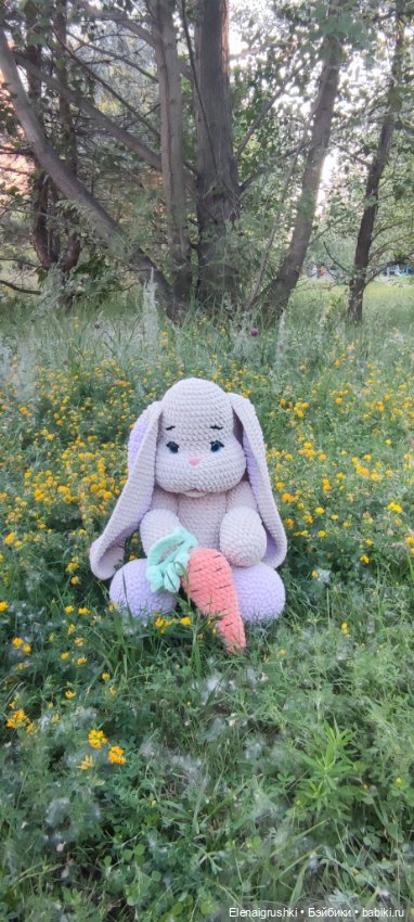 Зайка на прогулке — Вязаные игрушки и амигуруми: крючком