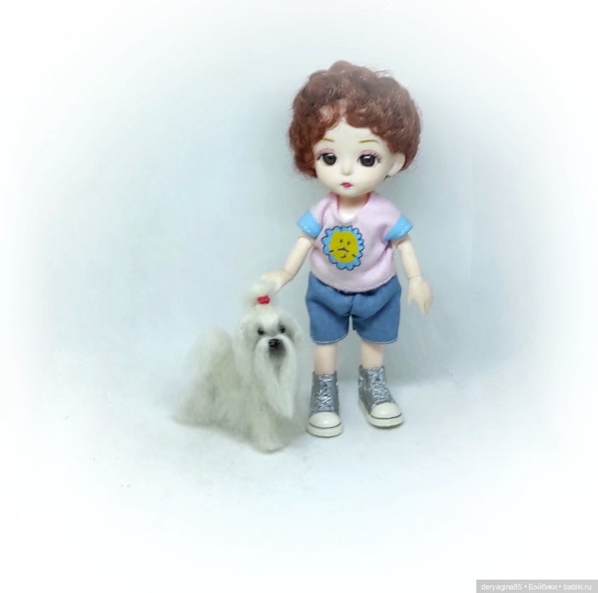 Мини мальтезе — Валяные игрушки из шерсти: сухое валяние (фото 2)