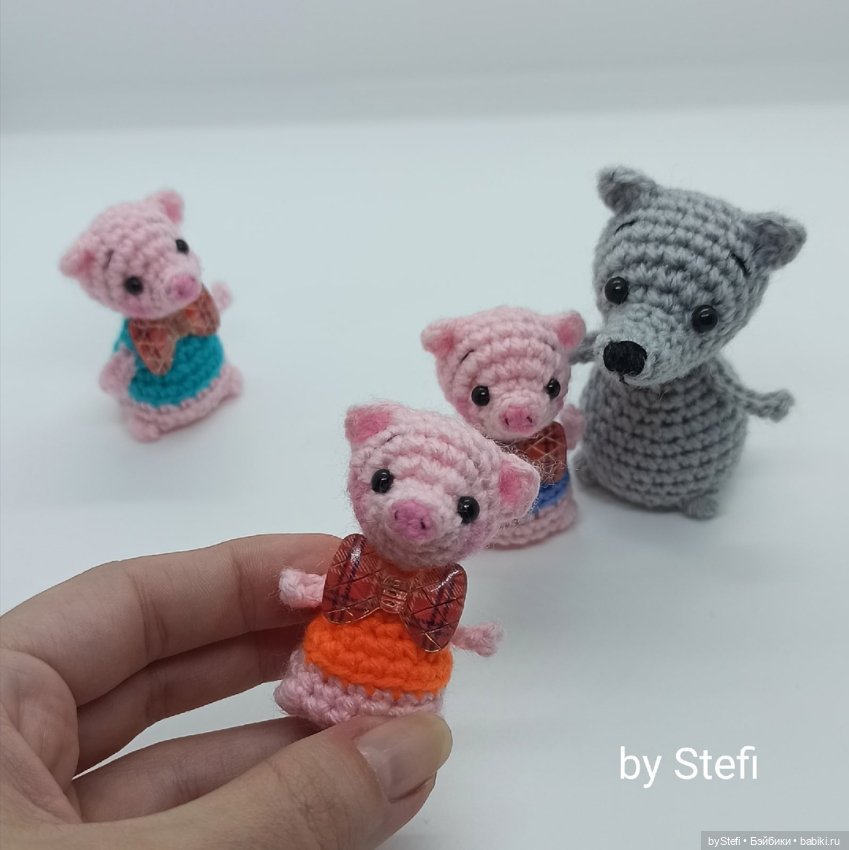 Три поросёнка — Вязаные игрушки и амигуруми: крючком (фото 3)