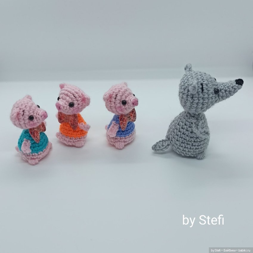 Три поросёнка — Вязаные игрушки и амигуруми: крючком (фото 4)