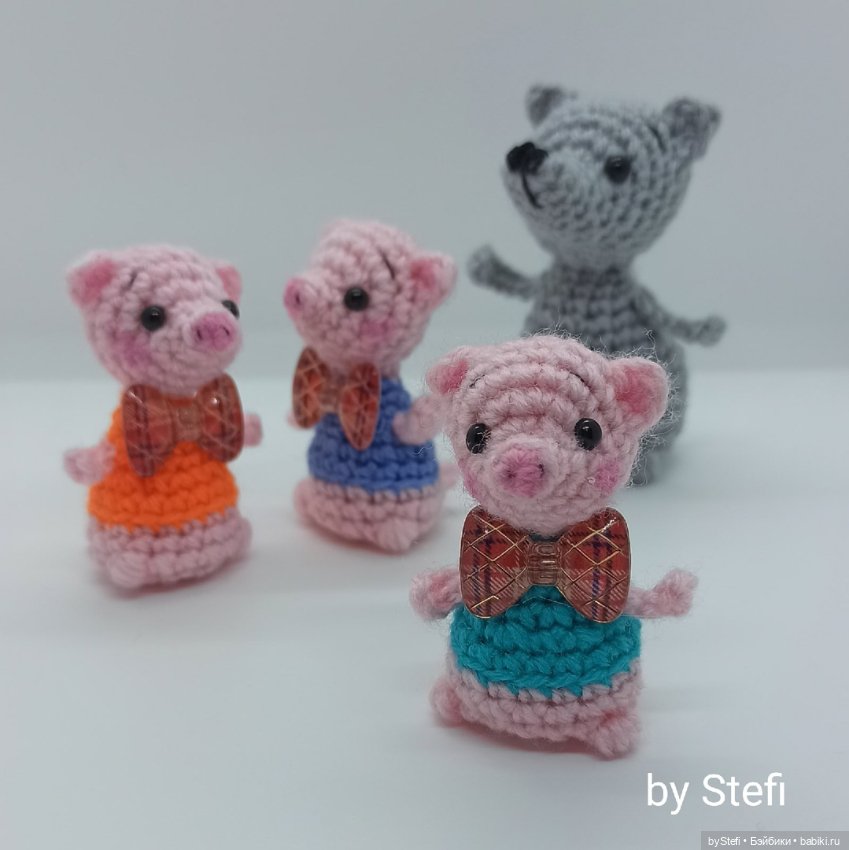 Три поросёнка — Вязаные игрушки и амигуруми: крючком (фото 9)