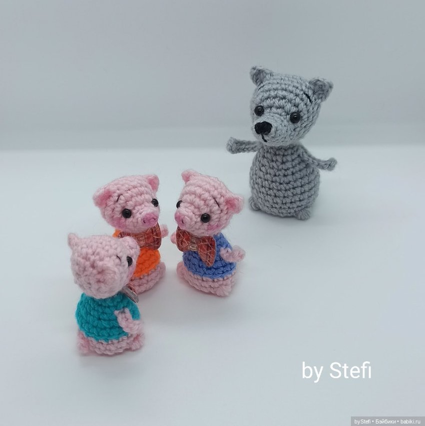 Три поросёнка — Вязаные игрушки и амигуруми: крючком (фото 6)