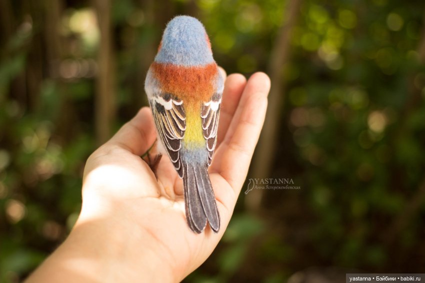 Зяблик — Валяные игрушки из шерсти: сухое валяние (фото 4)