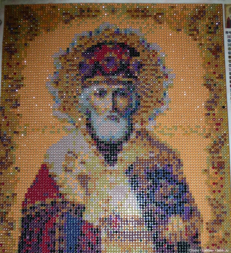 Моя первая алмазная вышивка "Святитель Николай Чудотворец"