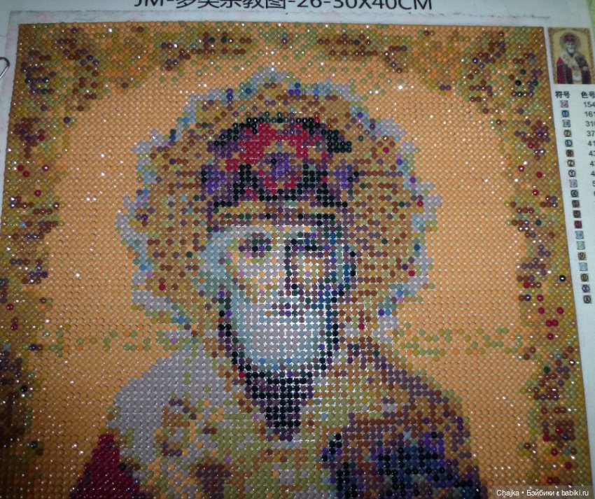 Моя первая алмазная вышивка "Святитель Николай Чудотворец"