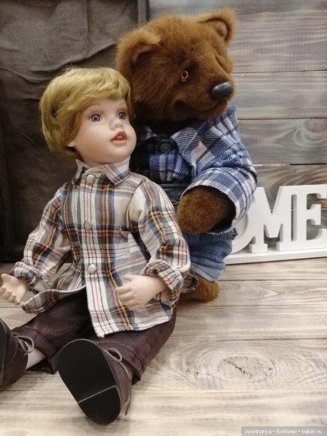 Лучшие друзья - кукла с мишкой
