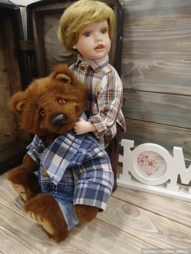 Лучшие друзья - кукла с мишкой (фото 8)