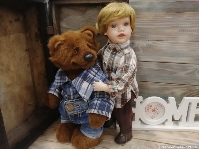 Лучшие друзья - кукла с мишкой (фото 7)