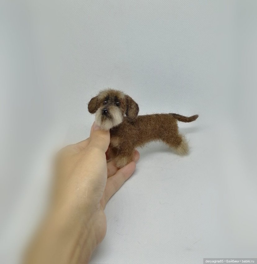 Такса жесткошерстная — Валяные игрушки из шерсти: сухое валяние (фото 2)