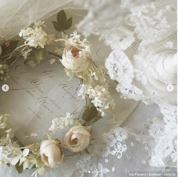 Цветочные аксессуары для Антикварных кукол - продолжение