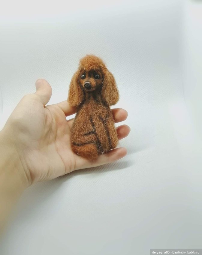 Брошь пудель — Валяные игрушки из шерсти: сухое валяние (фото 2)