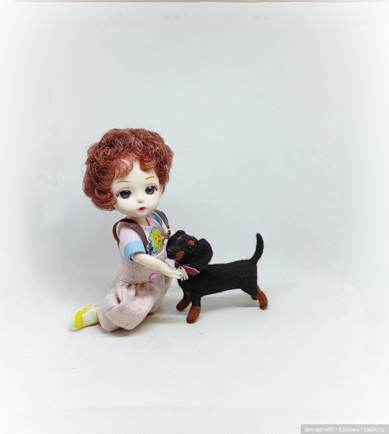 Такса — Валяные игрушки из шерсти: сухое валяние (фото 3)