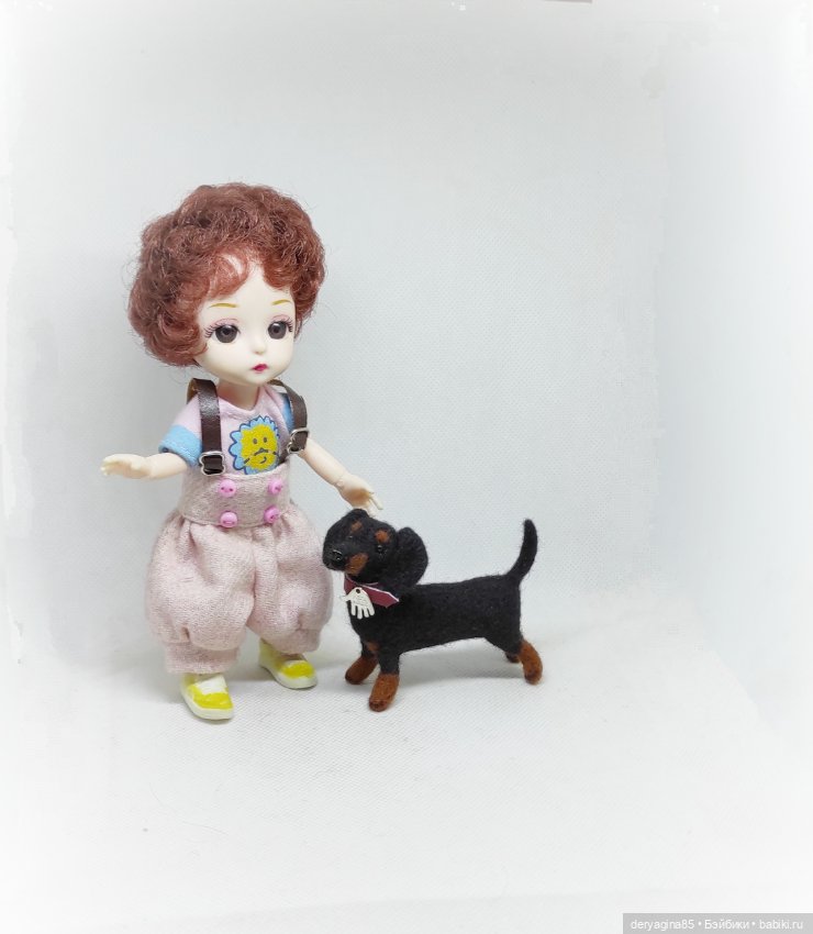 Такса — Валяные игрушки из шерсти: сухое валяние