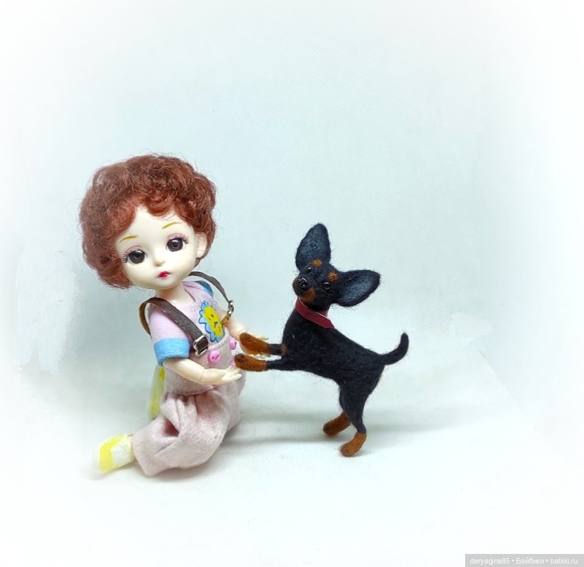 Мини тойчик — Валяные игрушки из шерсти: сухое валяние