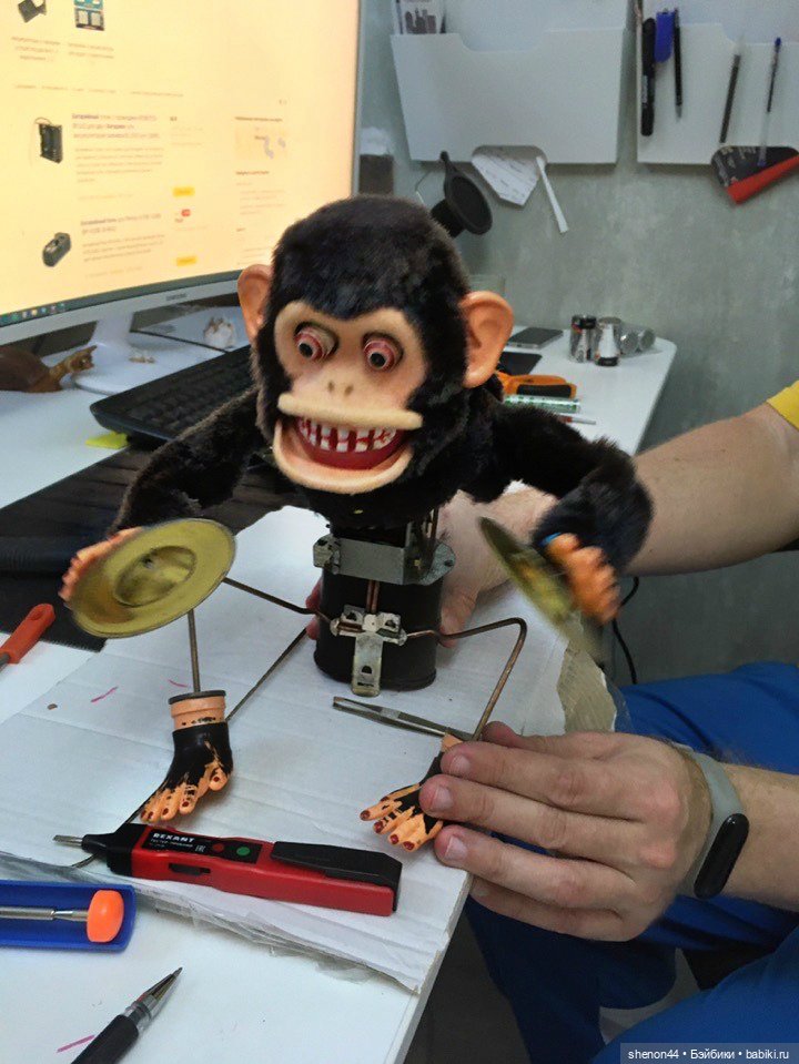 Обезьяна с цимбалами — Винтажные куклы ГДР (Немки): Бигги