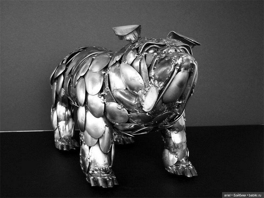 Скульптуры из столовых приборов от Гэри Хови (Gary Hovey) (фото 7)