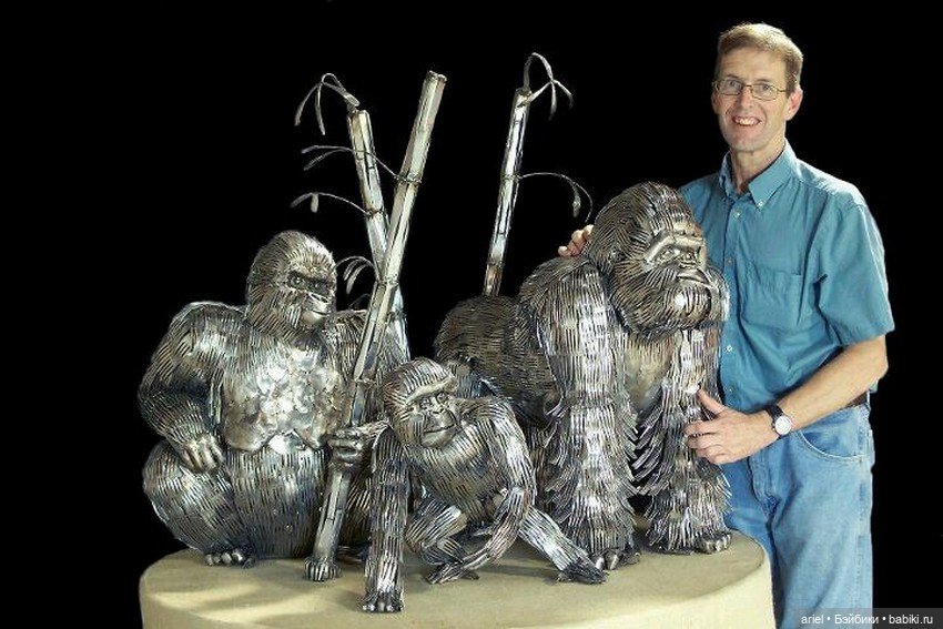Скульптуры из столовых приборов от Гэри Хови (Gary Hovey) (фото 5)