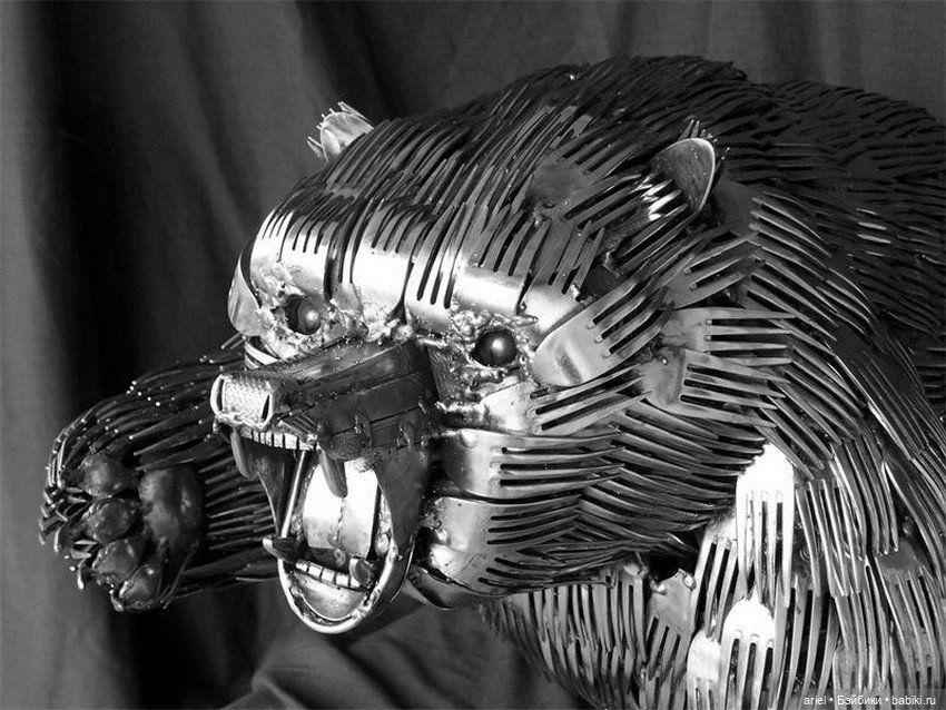 Скульптуры из столовых приборов от Гэри Хови (Gary Hovey)