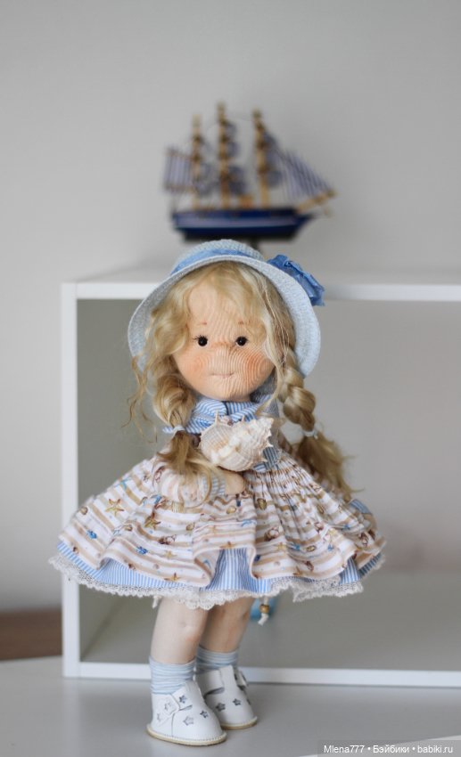 Морская история ! Соня интерьерная текстильная кукла (фото 6)