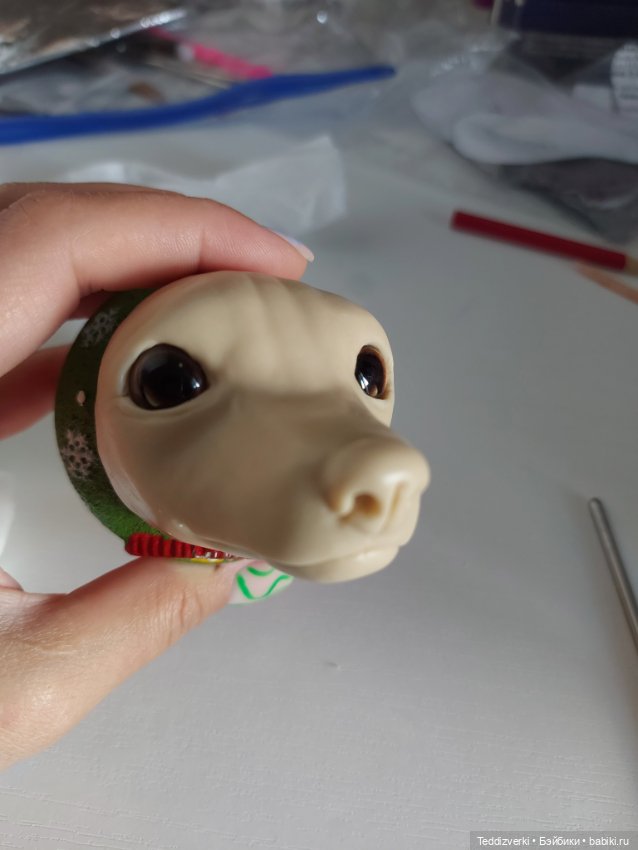 Китайская хохлатая — Лепка авторских игрушек и папье (фото 7)