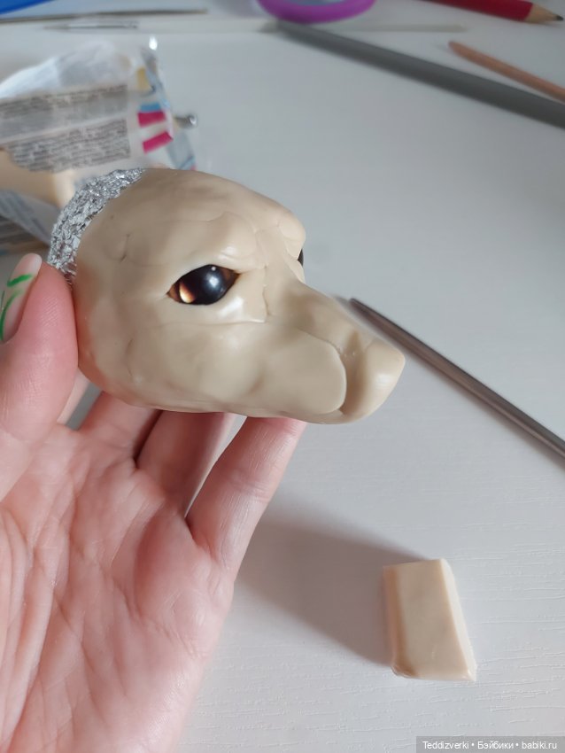 Китайская хохлатая — Лепка авторских игрушек и папье (фото 8)