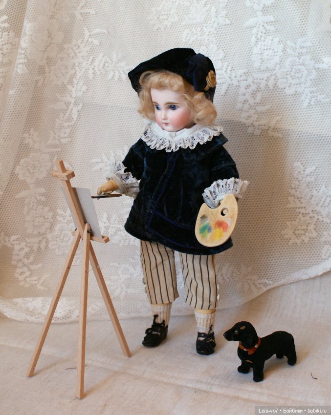 Маленький художник — Редкие антикварные куклы и реплики: воск (фото 8)