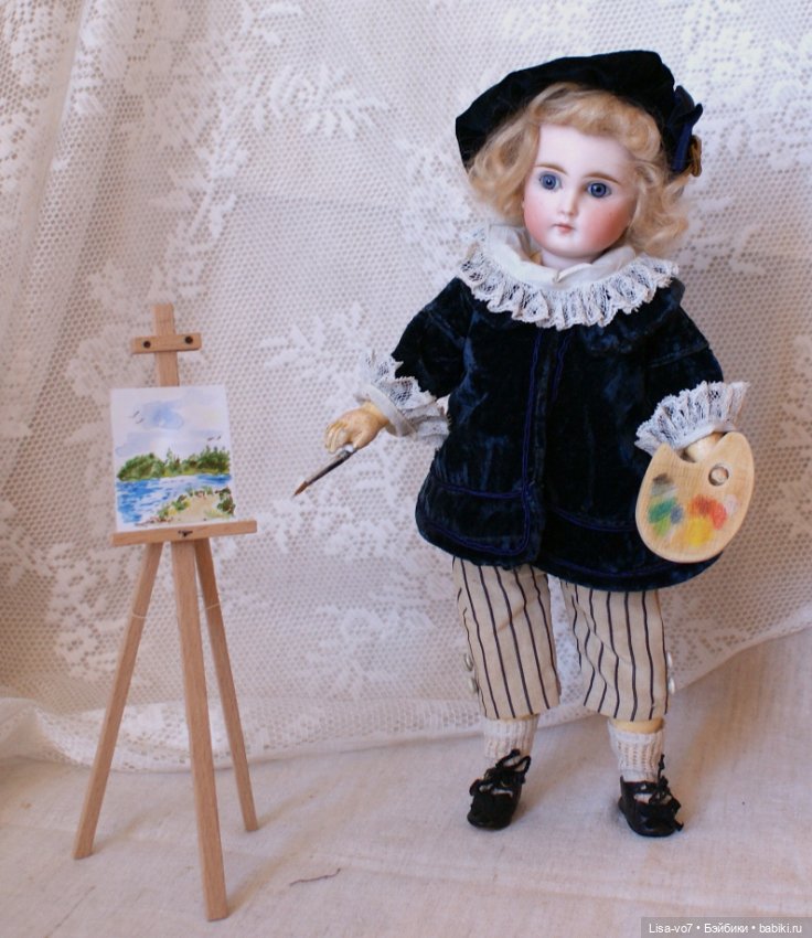 Маленький художник — Редкие антикварные куклы и реплики: воск