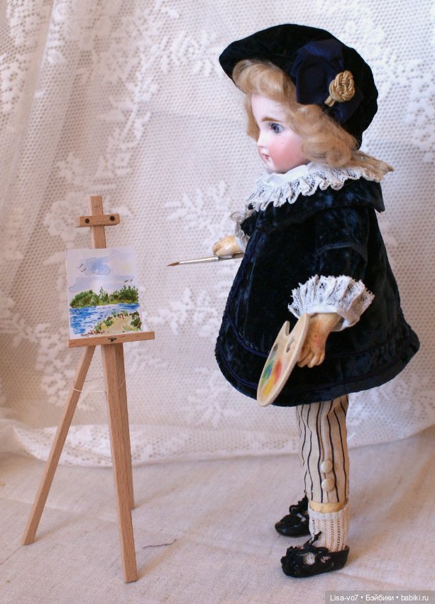 Маленький художник — Редкие антикварные куклы и реплики: воск