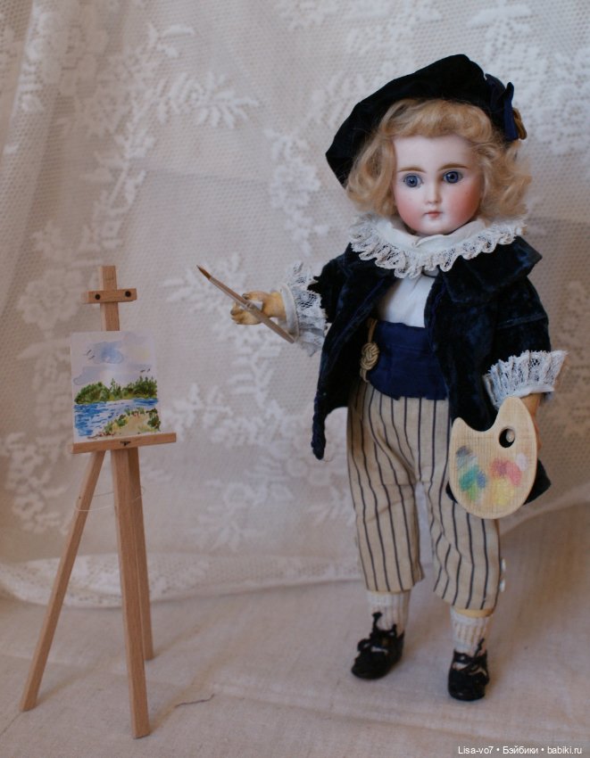Маленький художник — Редкие антикварные куклы и реплики: воск (фото 10)