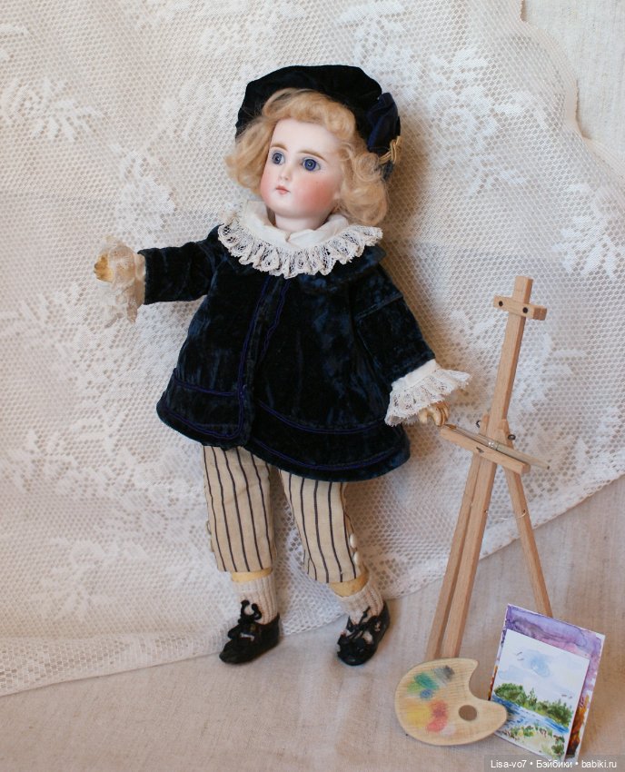 Маленький художник — Редкие антикварные куклы и реплики: воск (фото 6)