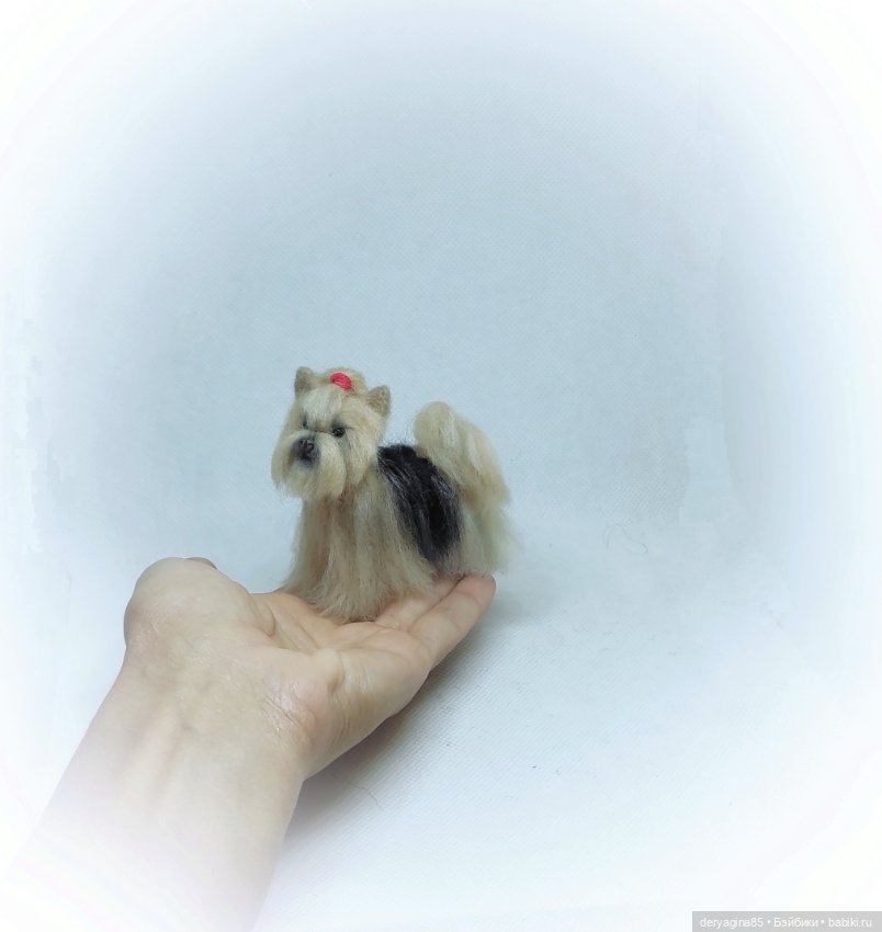 Мини йоркширский терьер — Валяные игрушки из шерсти: сухое валяние (фото 4)