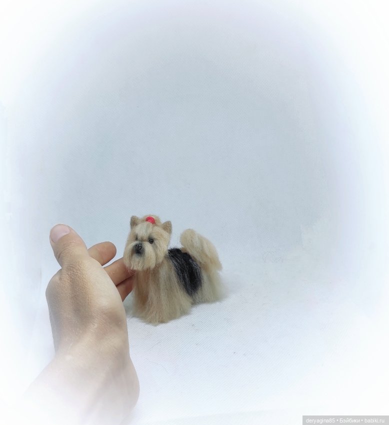 Мини йоркширский терьер — Валяные игрушки из шерсти: сухое валяние (фото 3)
