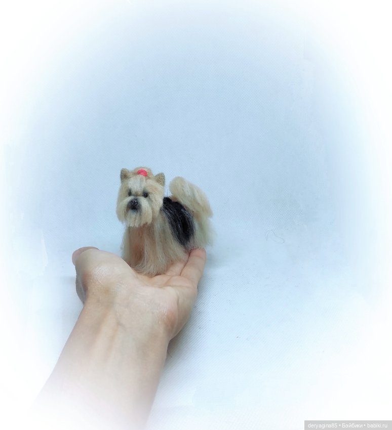 Мини йоркширский терьер — Валяные игрушки из шерсти: сухое валяние (фото 5)