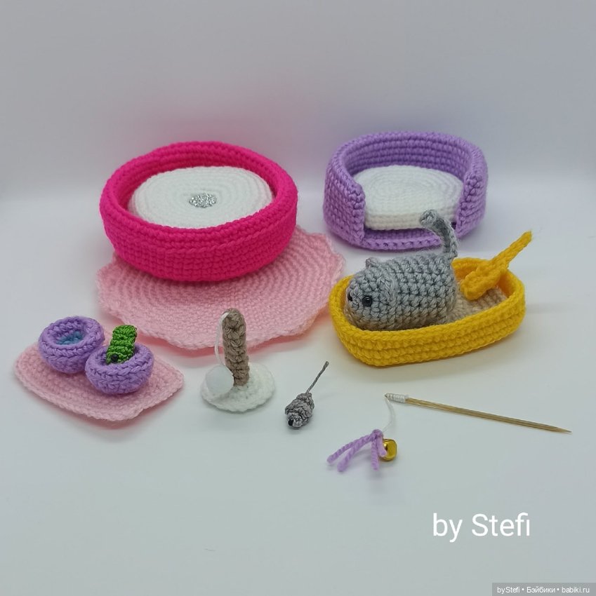 Готова показать новый набор. Котёнок с аксессуарами. Авторская работа (фото 2)