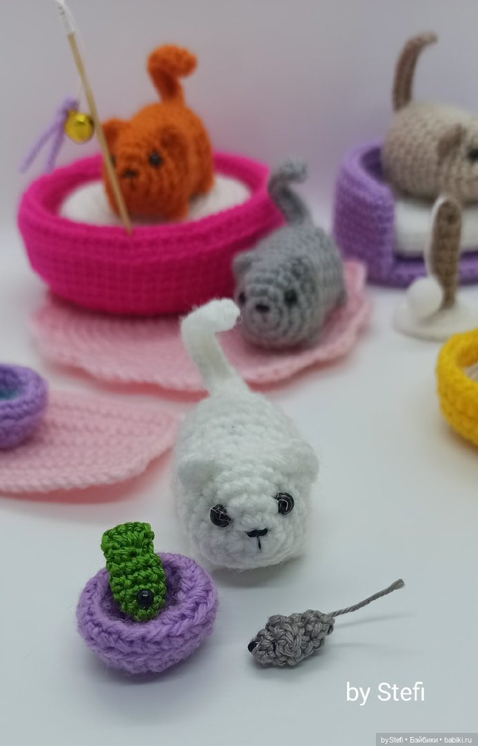 Готова показать новый набор. Котёнок с аксессуарами. Авторская работа