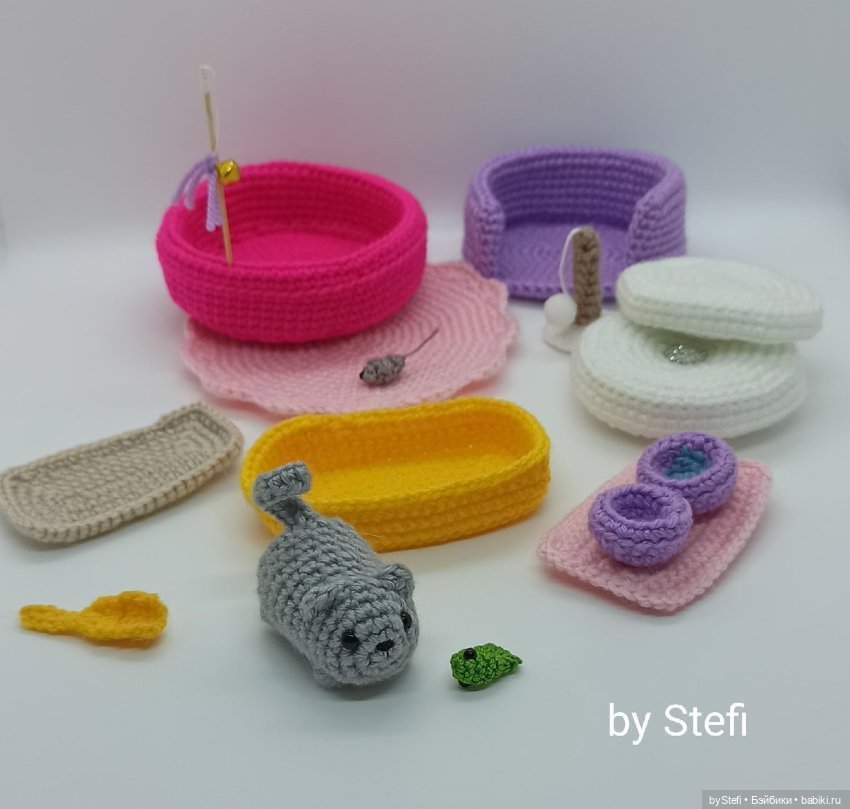 Готова показать новый набор. Котёнок с аксессуарами. Авторская работа