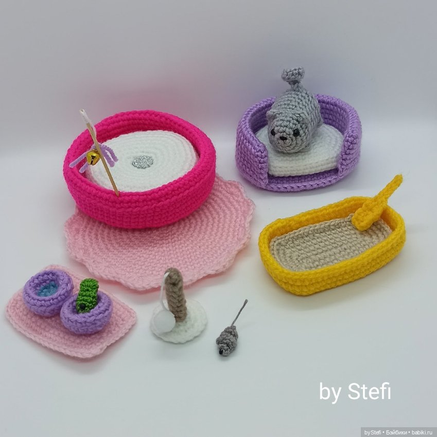 Готова показать новый набор. Котёнок с аксессуарами. Авторская работа (фото 3)