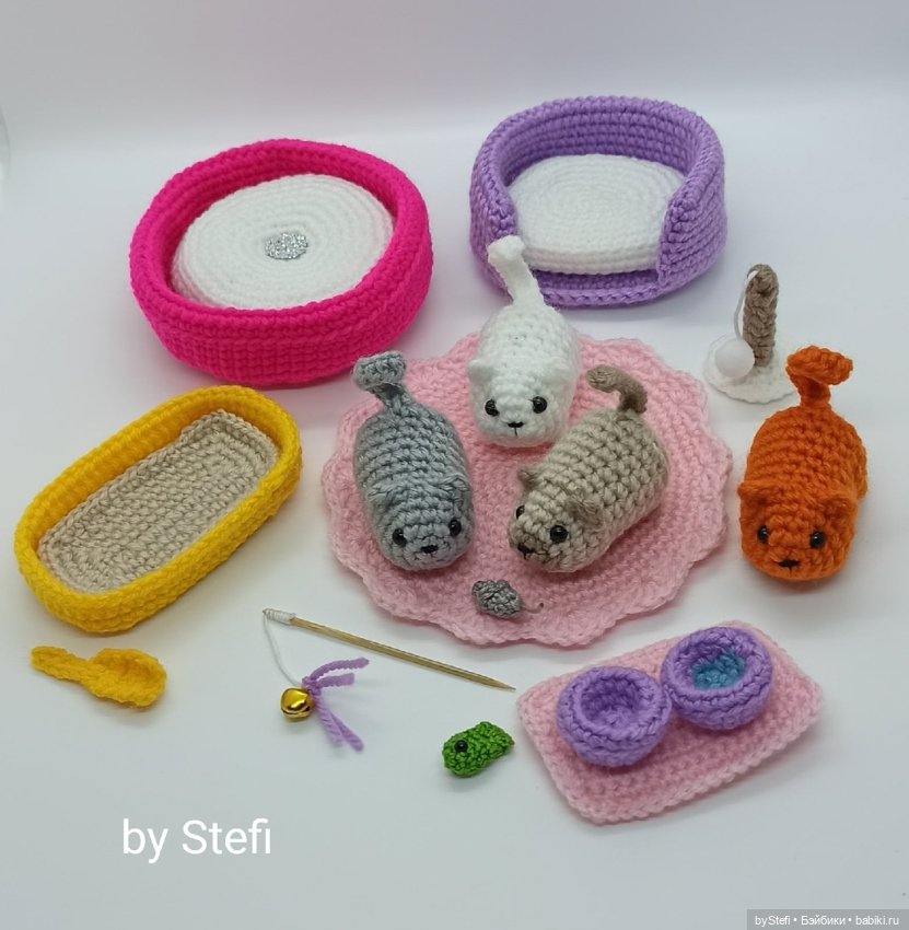 Готова показать новый набор. Котёнок с аксессуарами. Авторская работа