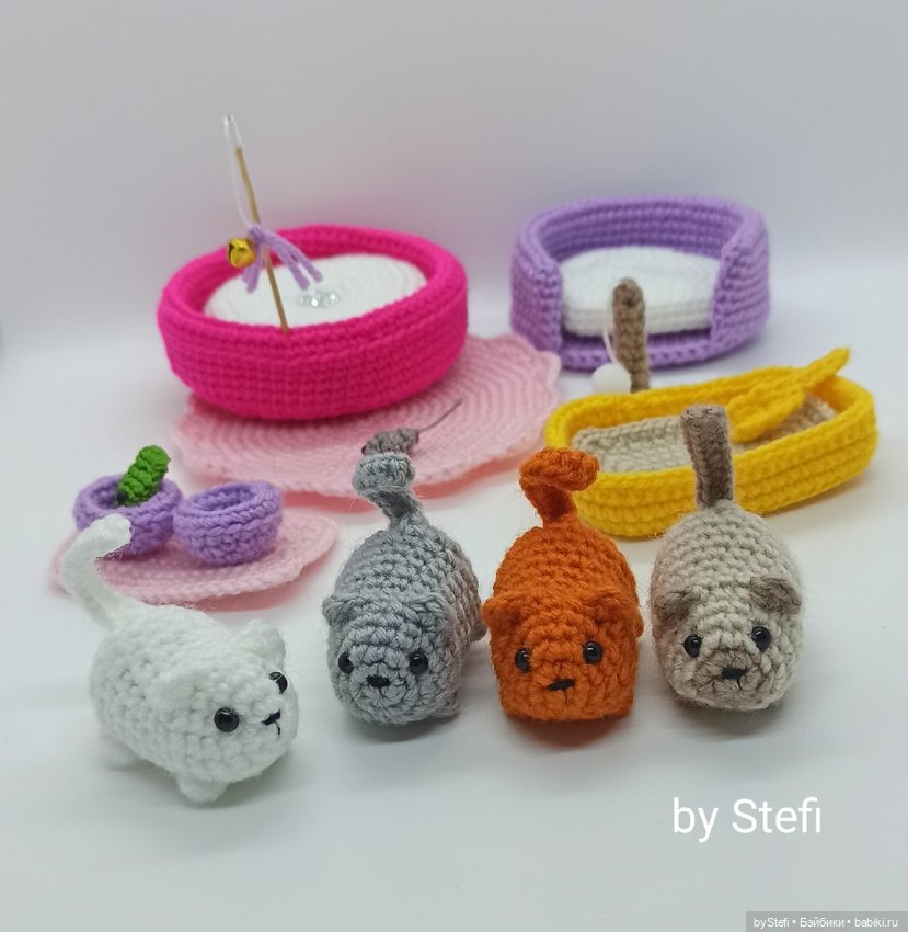 Готова показать новый набор. Котёнок с аксессуарами. Авторская работа