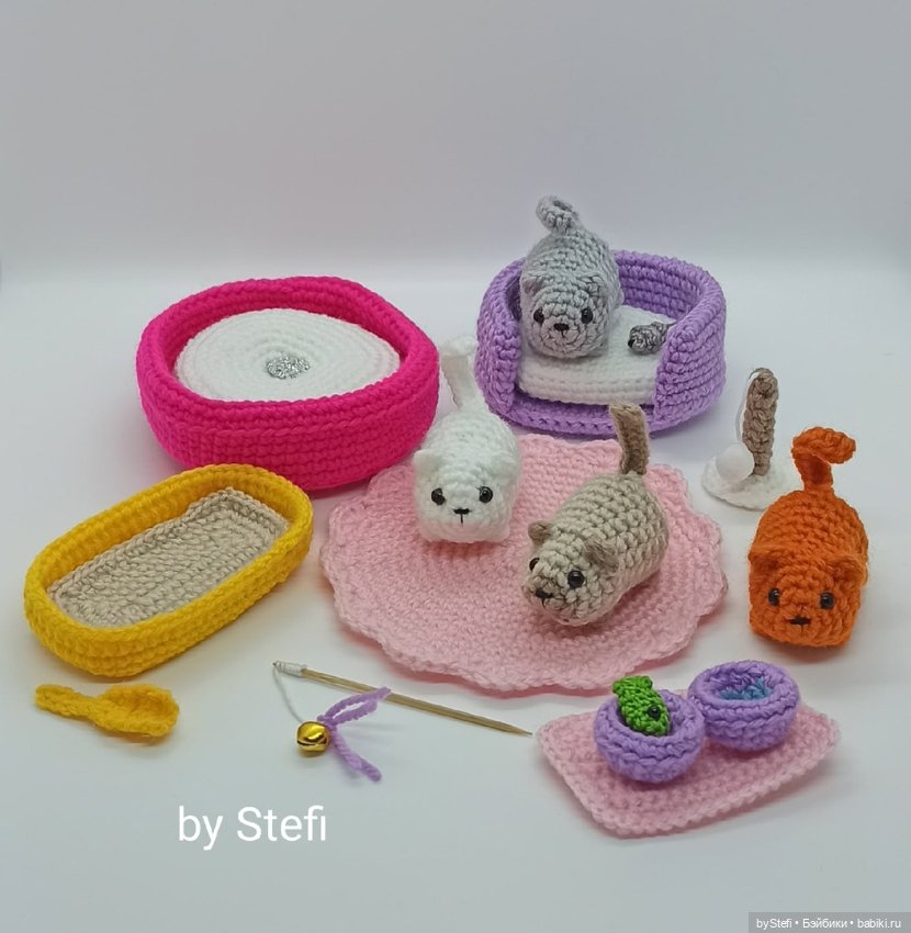 Готова показать новый набор. Котёнок с аксессуарами. Авторская работа