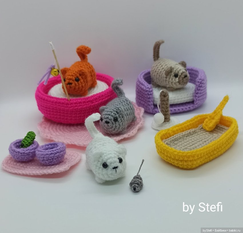 Готова показать новый набор. Котёнок с аксессуарами. Авторская работа