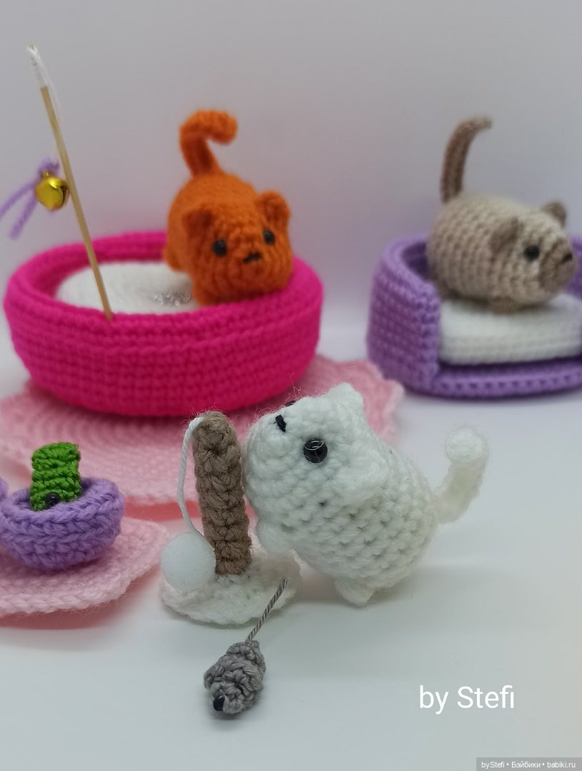 Готова показать новый набор. Котёнок с аксессуарами. Авторская работа (фото 6)