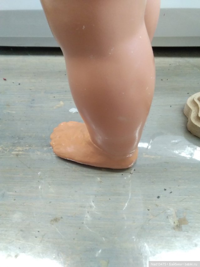 Реставрация ступни. Кукла фабрики Шильдкрет (фото 10)