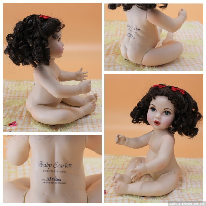 Фарфоровая малышка Scarlett O'Hara от Franklin Mint