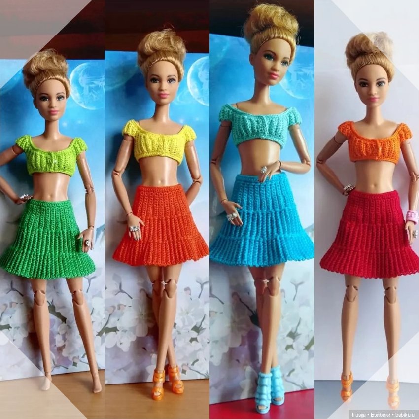 Мои повязушки за этот год. Одежда для кукол барби (фото 10)