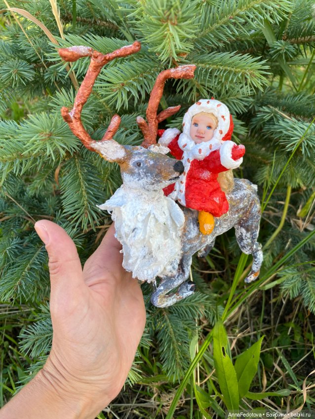 Мои елочные игрушки — Ватные игрушки на елку: ретро (фото 3)