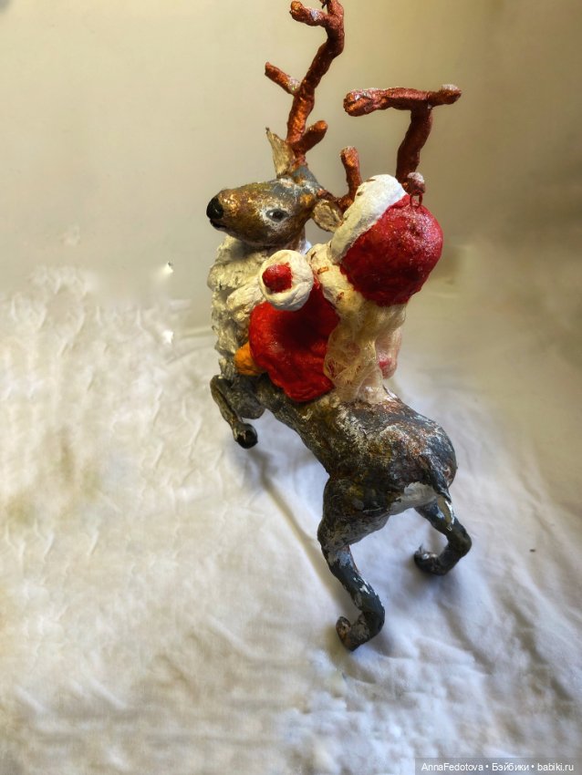 Мои елочные игрушки — Ватные игрушки на елку: ретро (фото 4)