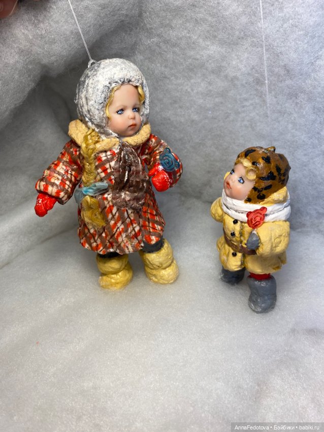 Мои елочные игрушки — Ватные игрушки на елку: ретро (фото 7)