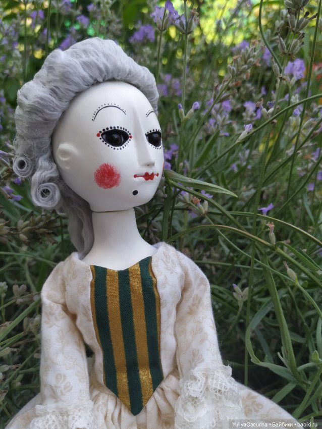 Красотка в лаванде — Авторские куклы в антикварном стиле: будуарные (фото 2)